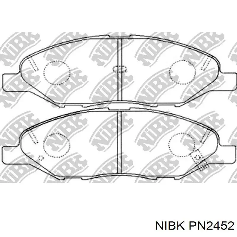 Klocki hamulcowe przednie tarczowe Nibk PN2452 cena, od 24,57 USD