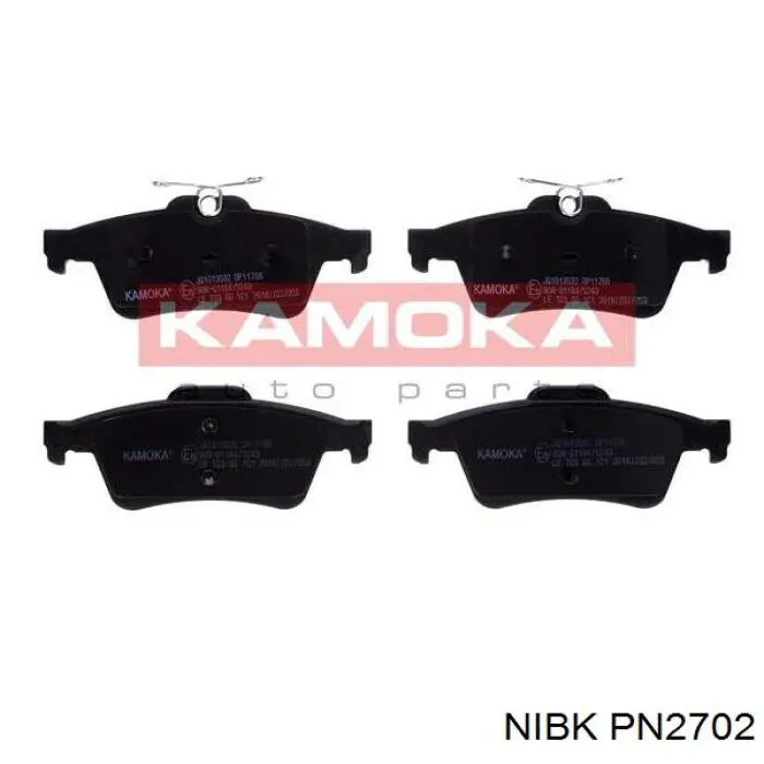 Okładziny (klocki) do hamulców tarczowych tylne Nibk PN2702 cena, od 22,39 USD