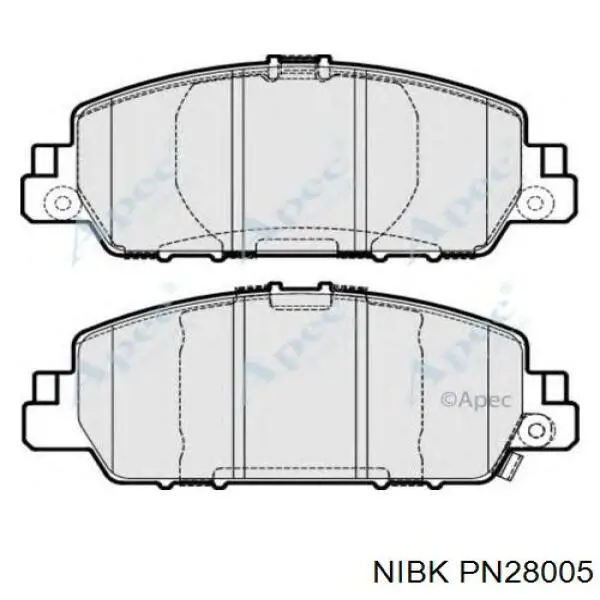 Klocki hamulcowe przednie tarczowe Nibk PN28005