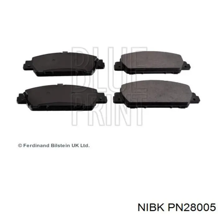 Do koszyka PN28005 Nibk Klocki hamulcowe przednie tarczowe