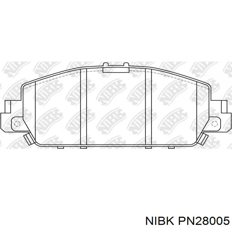 Klocki hamulcowe przednie tarczowe Nibk PN28005 cena, od 37,26 USD