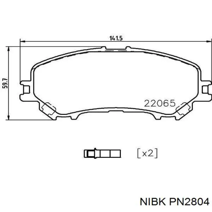 Klocki hamulcowe przednie tarczowe PN2804 Nibk