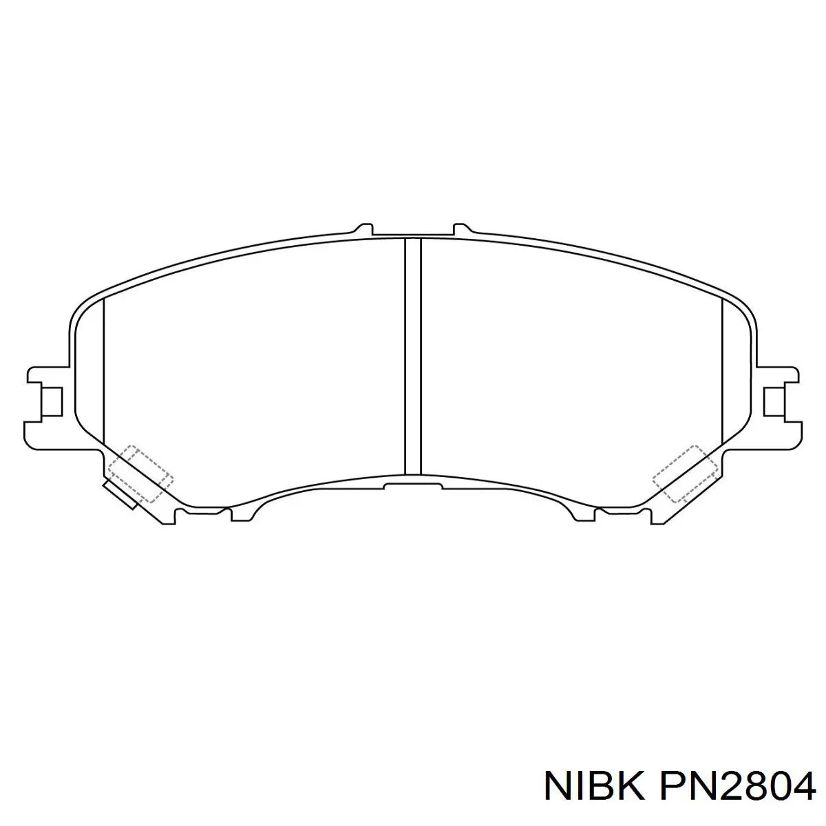 PN2804 Nibk Klocki hamulcowe przednie tarczowe