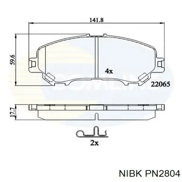 Klocki hamulcowe przednie tarczowe Nibk PN2804