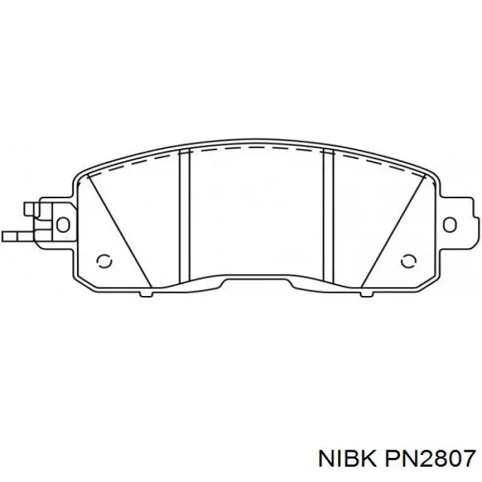 PN2807 Nibk Klocki hamulcowe przednie tarczowe