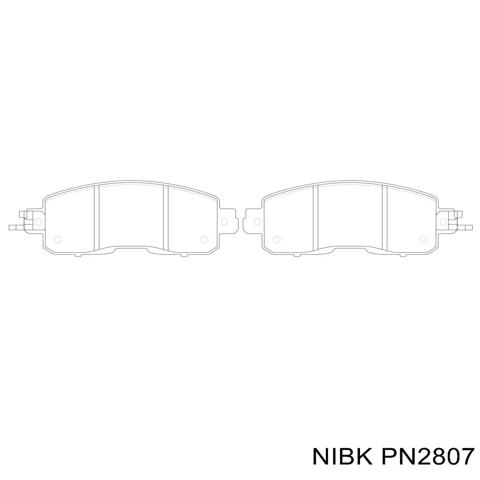 Klocki hamulcowe przednie tarczowe Nibk PN2807 cena, od 33,16 USD