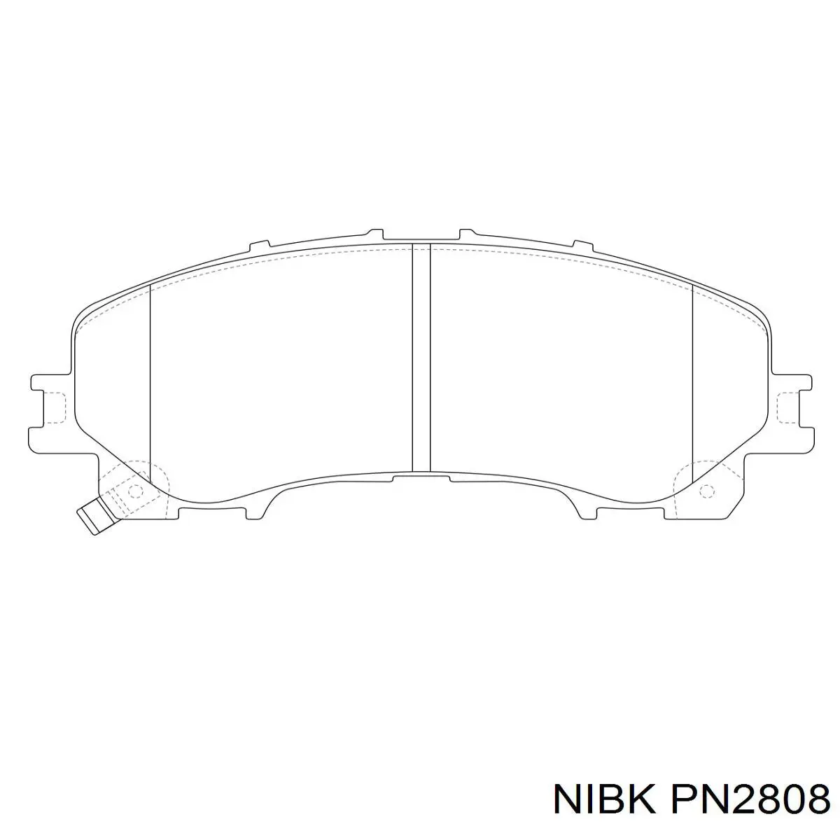 PN2808 Nibk Klocki hamulcowe przednie tarczowe