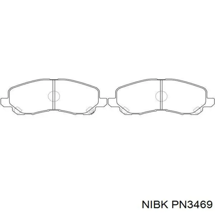 Klocki hamulcowe przednie tarczowe PN3469 Nibk
