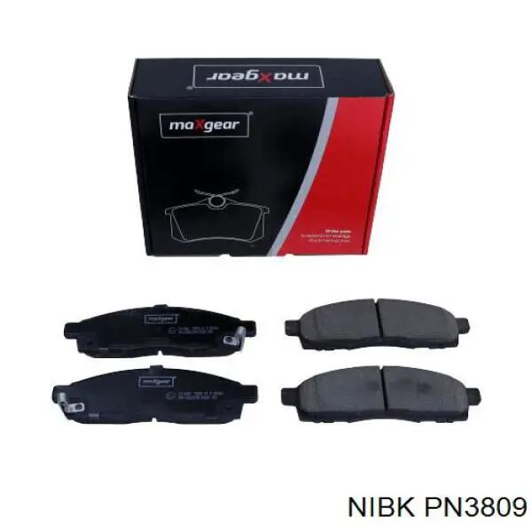 Klocki hamulcowe przednie tarczowe PN3809 Nibk