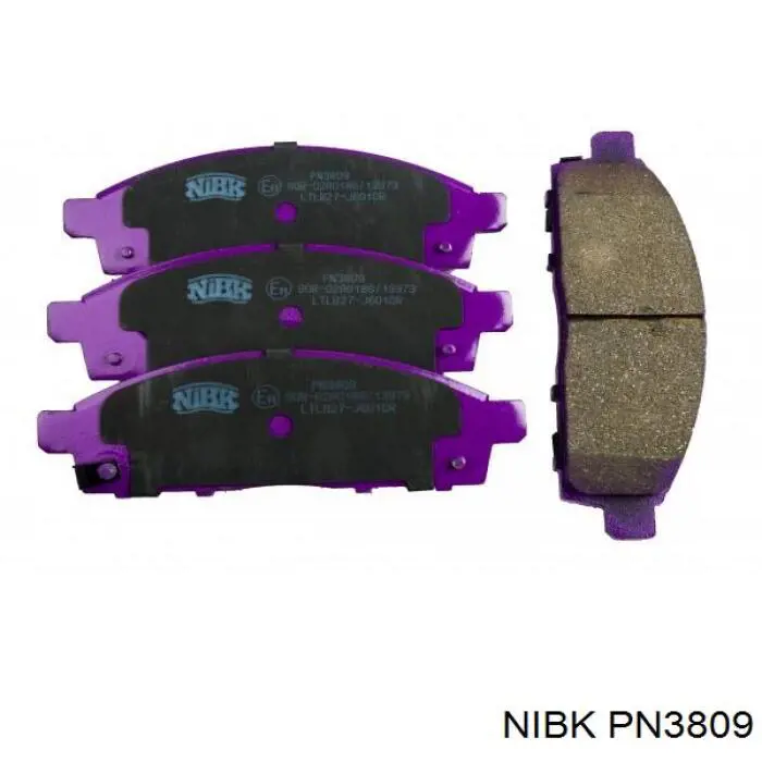 PN3809 Nibk Klocki hamulcowe przednie tarczowe