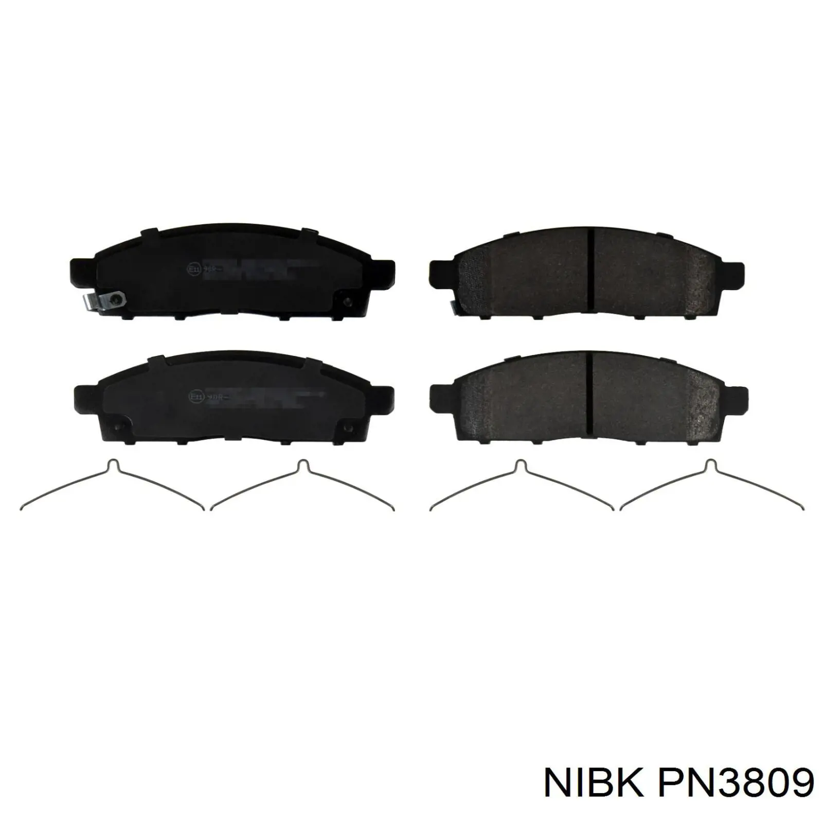 Klocki hamulcowe przednie tarczowe Nibk PN3809 cena, od 27,45 USD