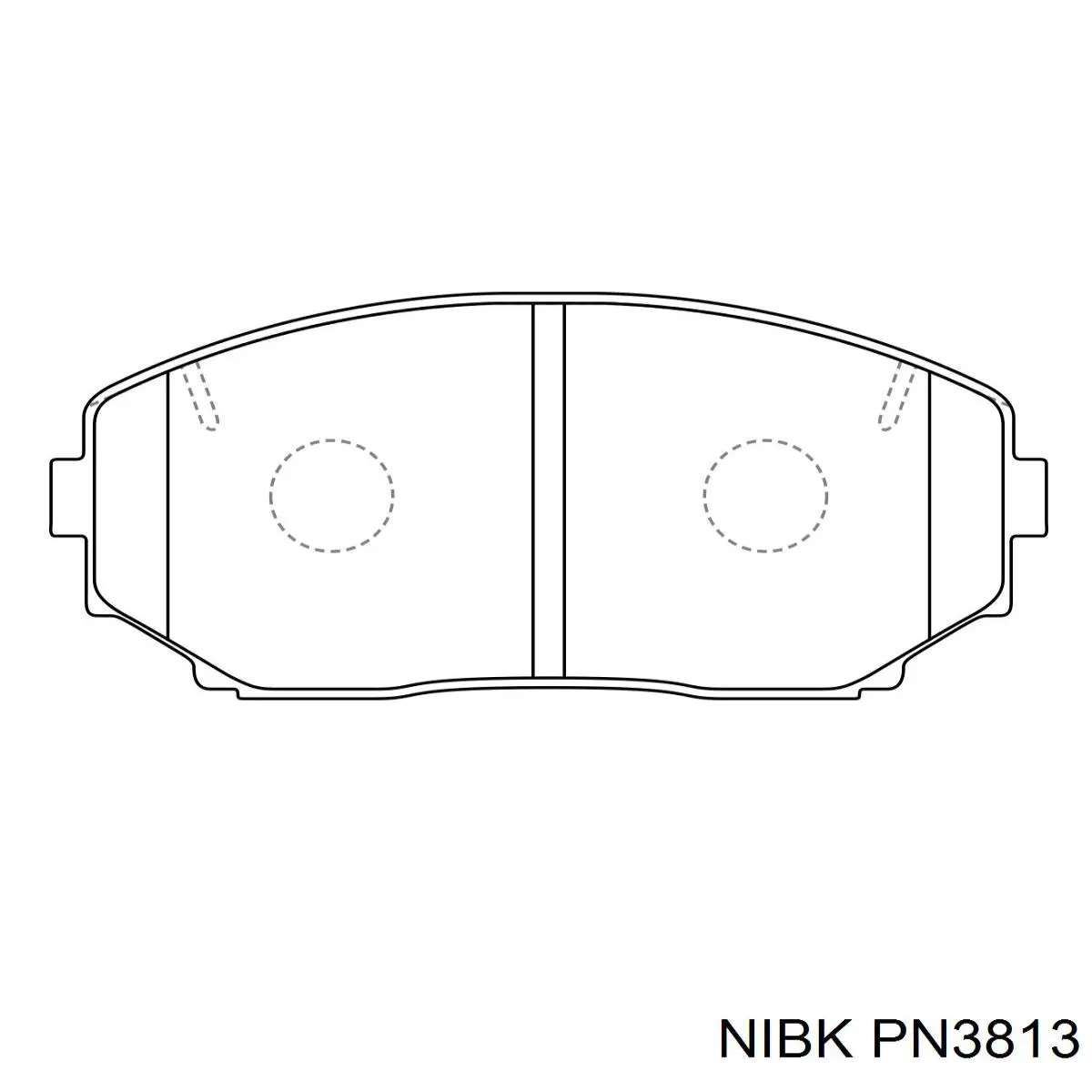 Do koszyka PN3813 Nibk Klocki hamulcowe przednie tarczowe