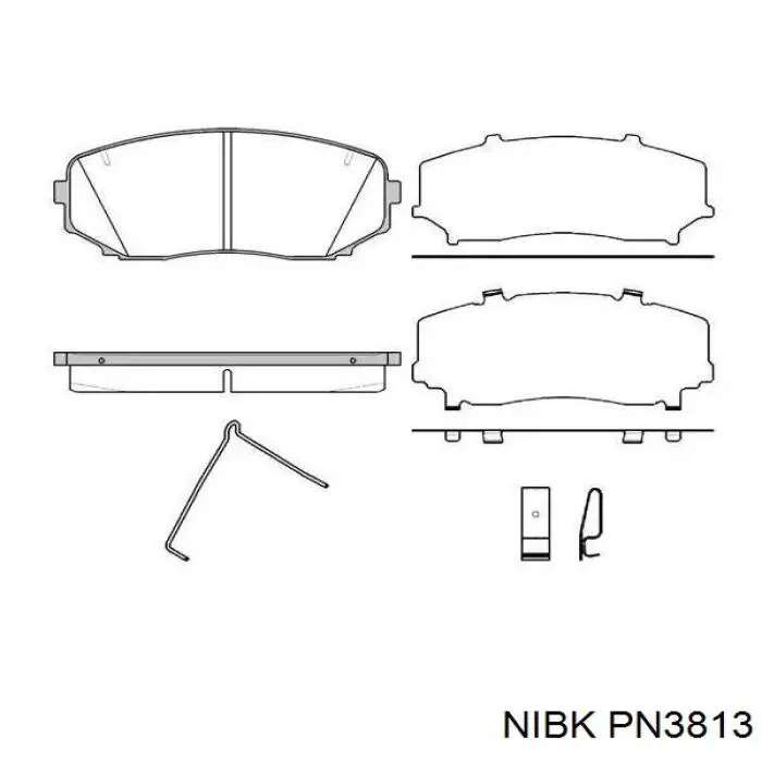 Klocki hamulcowe przednie tarczowe PN3813 Nibk