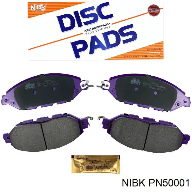 PN50001 Nibk Klocki hamulcowe przednie tarczowe
