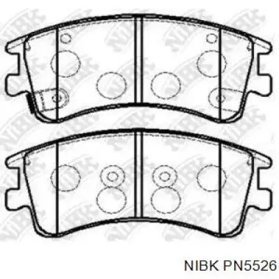 Klocki hamulcowe przednie tarczowe Nibk PN5526 cena, od 22,94 USD