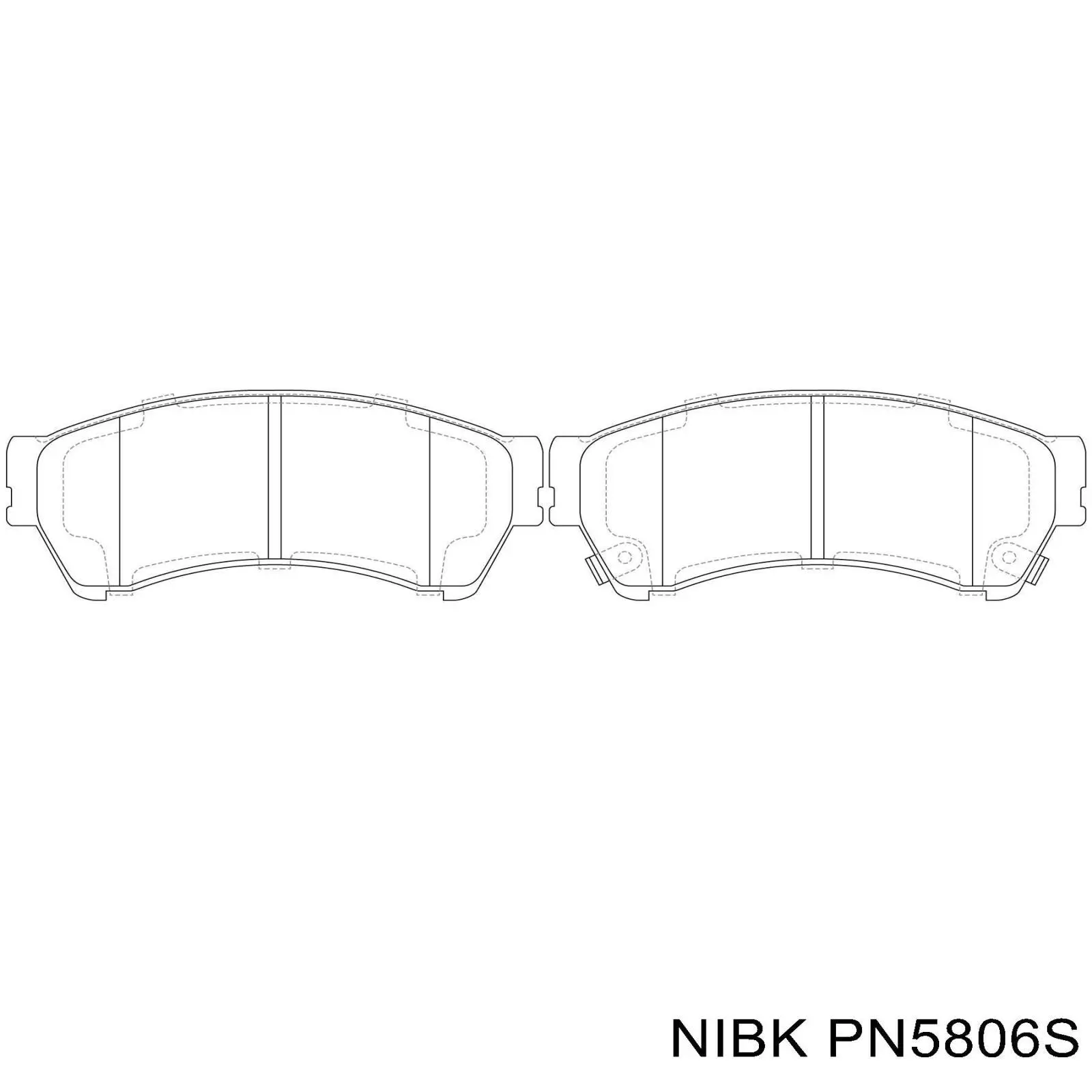 Do koszyka PN5806S Nibk Klocki hamulcowe przednie tarczowe