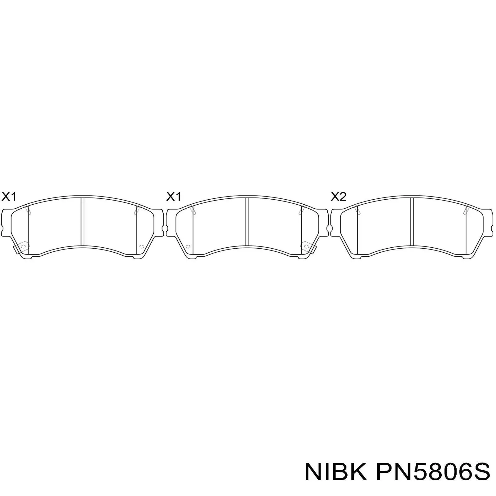 Klocki hamulcowe przednie tarczowe PN5806S Nibk