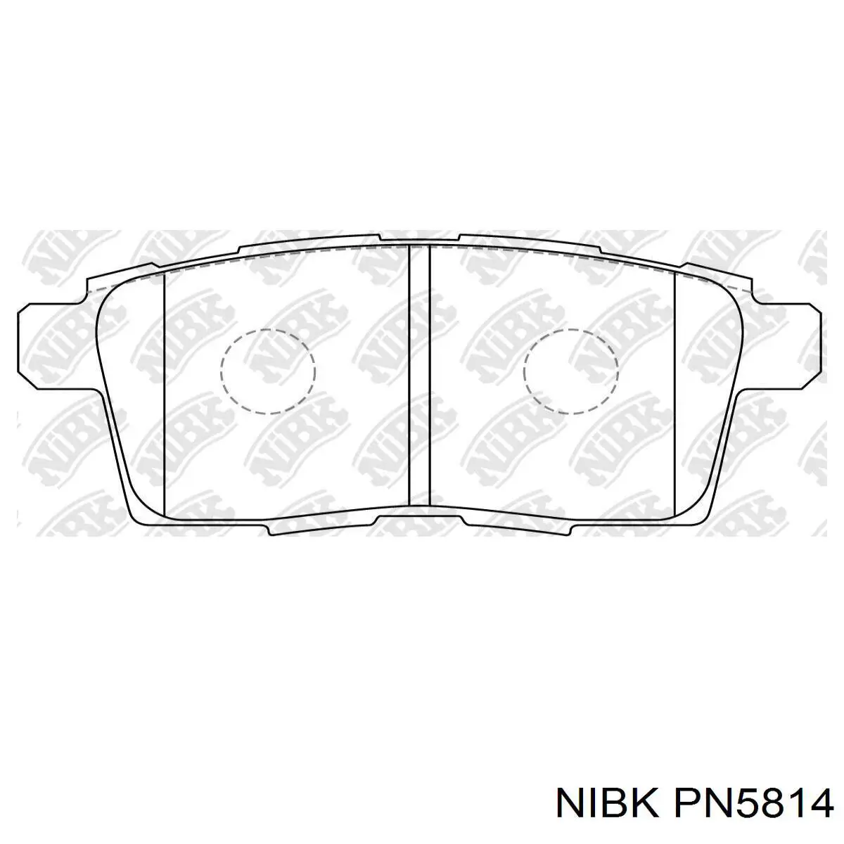 PN5814 Nibk Okładziny (klocki) do hamulców tarczowych tylne