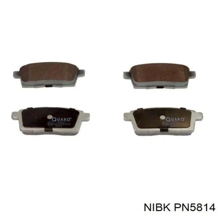Okładziny (klocki) do hamulców tarczowych tylne Nibk PN5814 cena, od 15,38 USD