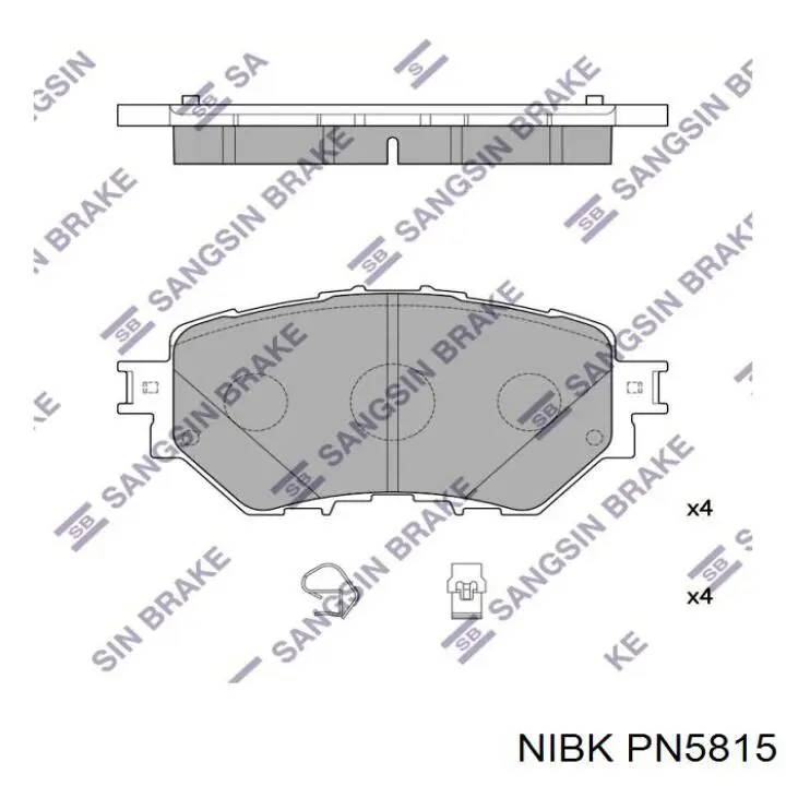 Klocki hamulcowe przednie tarczowe Nibk PN5815