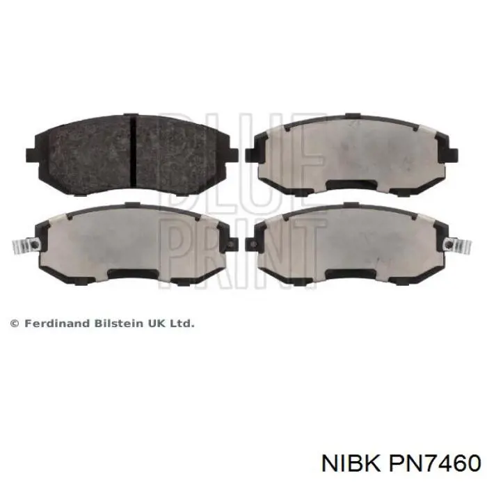Klocki hamulcowe przednie tarczowe Nibk PN7460 cena, od 35,31 USD