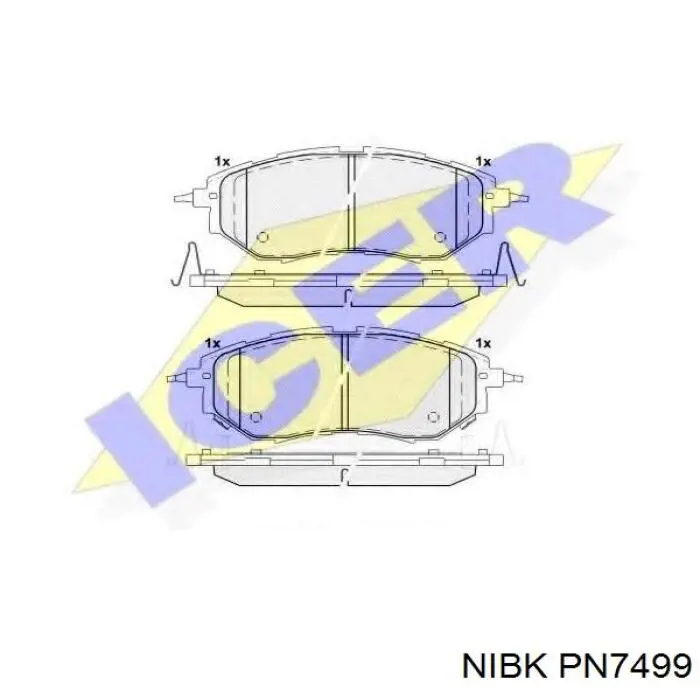 Klocki hamulcowe przednie tarczowe PN7499 Nibk
