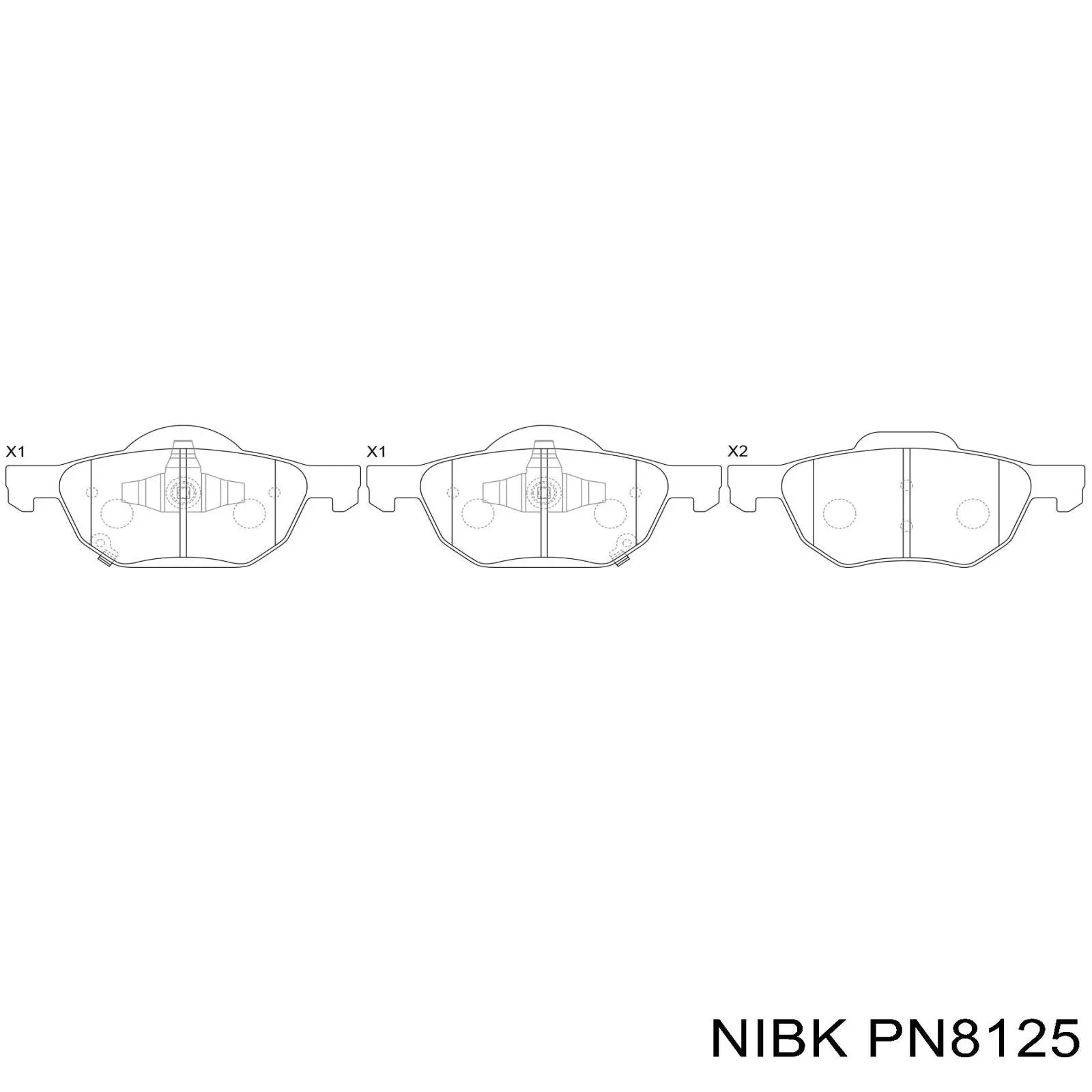 Do koszyka PN8125 Nibk Klocki hamulcowe przednie tarczowe