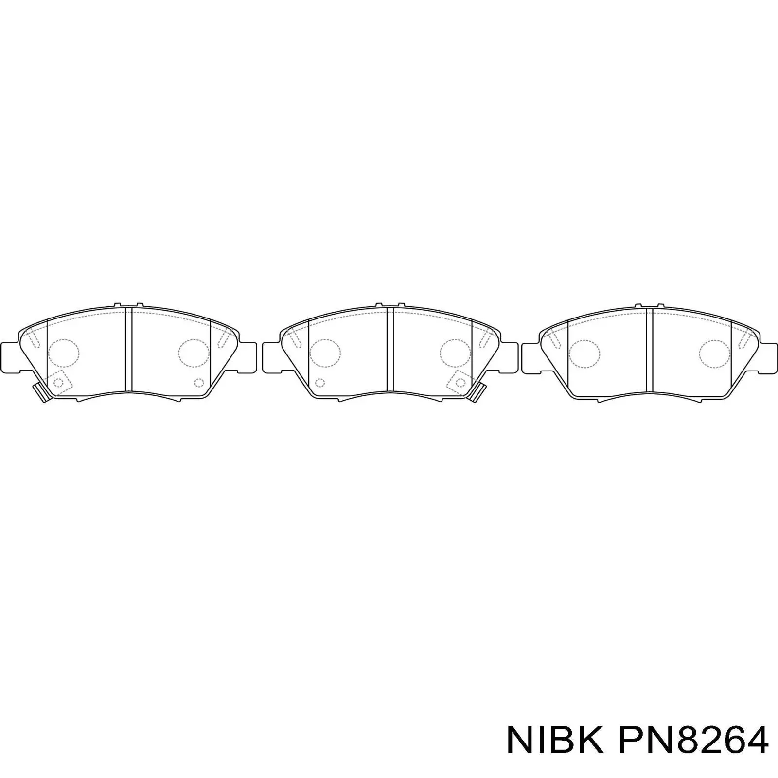 Klocki hamulcowe przednie tarczowe Nibk PN8264 cena, od 22,71 USD