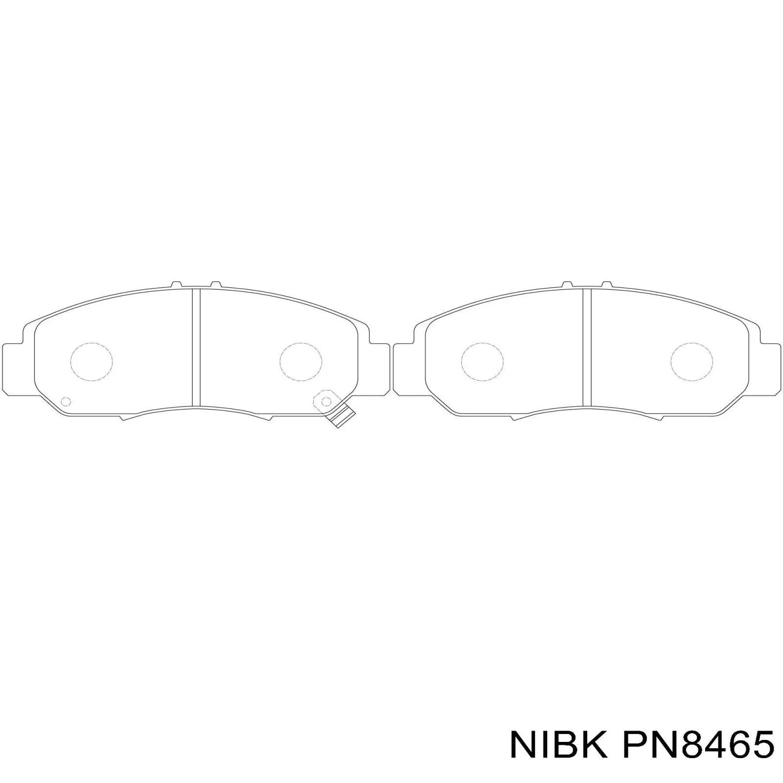 Do koszyka PN8465 Nibk Klocki hamulcowe przednie tarczowe