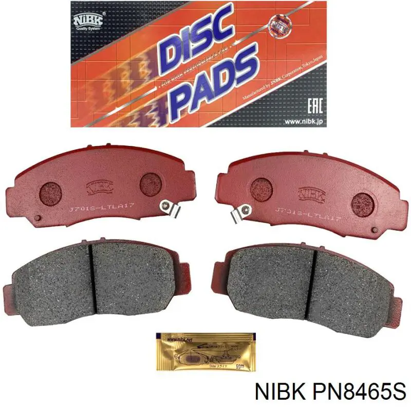 Klocki hamulcowe przednie tarczowe Nibk PN8465S cena, od 25,73 USD