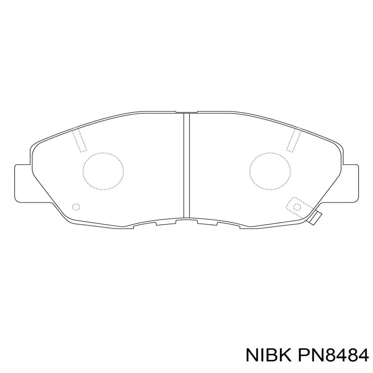 PN8484 Nibk Klocki hamulcowe przednie tarczowe