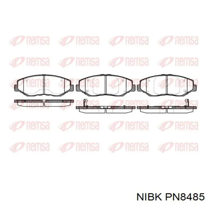 Klocki hamulcowe przednie tarczowe Nibk PN8485 cena, od 26,04 USD
