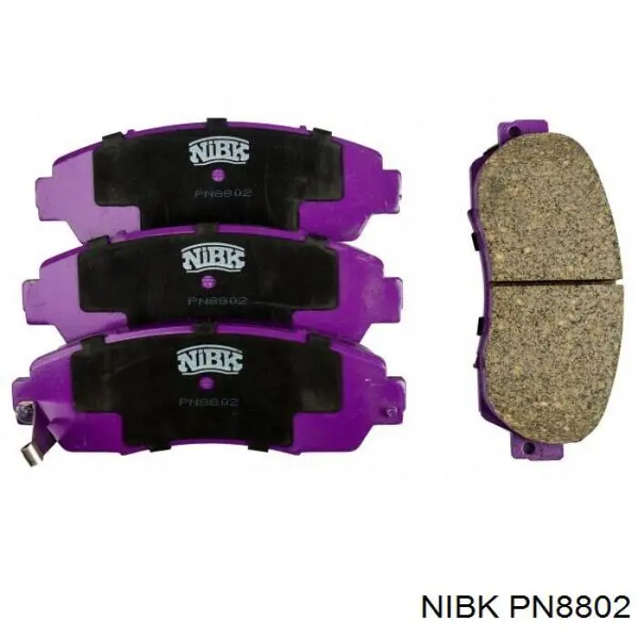 PN8802 Nibk Klocki hamulcowe przednie tarczowe