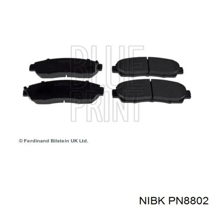 Klocki hamulcowe przednie tarczowe Nibk PN8802 cena, od 27,91 USD