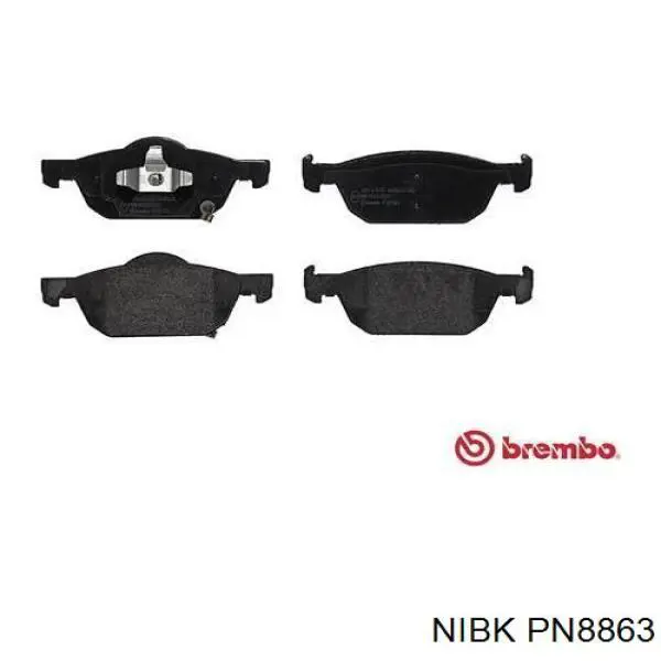 Klocki hamulcowe przednie tarczowe Nibk PN8863 cena, od 27,02 USD