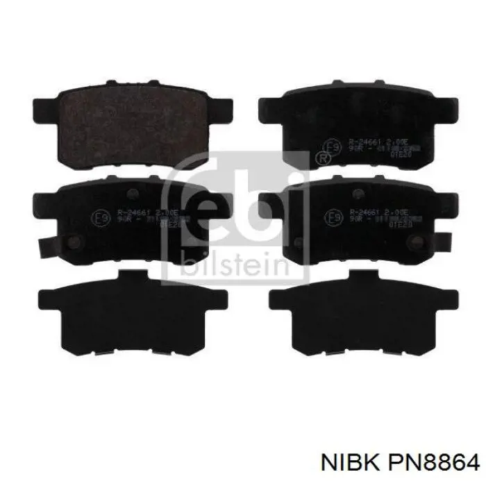 Okładziny (klocki) do hamulców tarczowych tylne Nibk PN8864 cena, od 17,15 USD