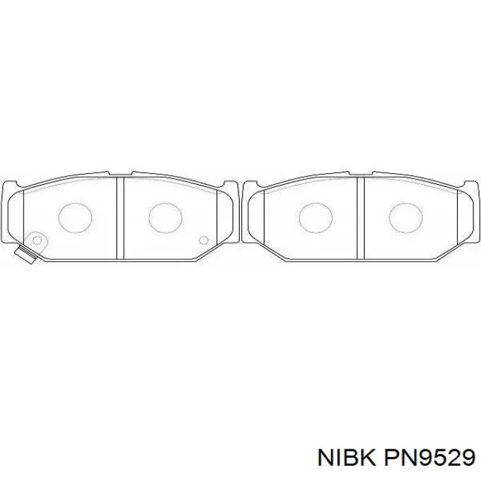 Klocki hamulcowe przednie tarczowe Nibk PN9529 cena, od 26,82 USD