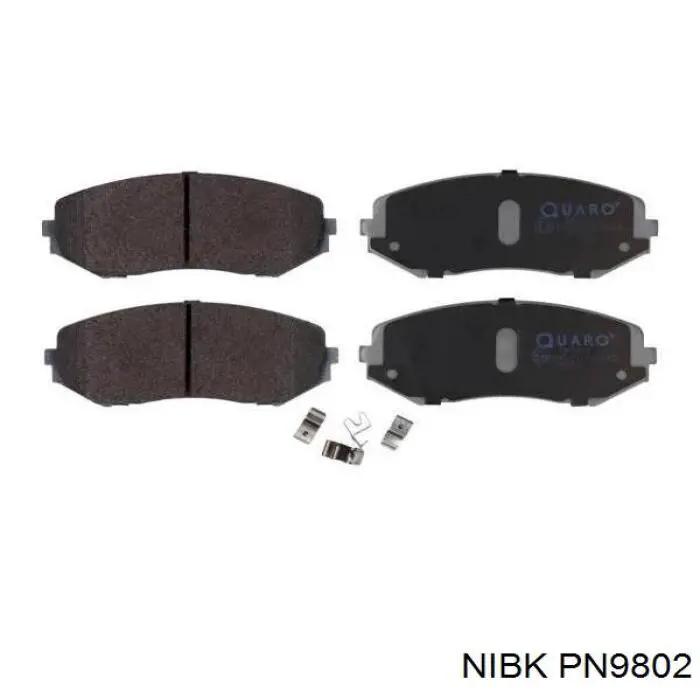 Do koszyka PN9802 Nibk Klocki hamulcowe przednie tarczowe