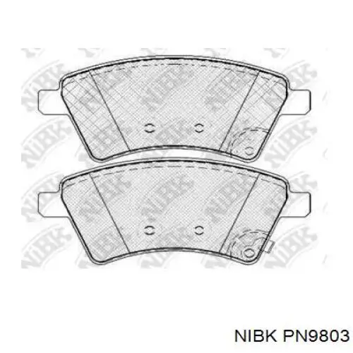 Klocki hamulcowe przednie tarczowe Nibk PN9803 cena, od 23,76 USD