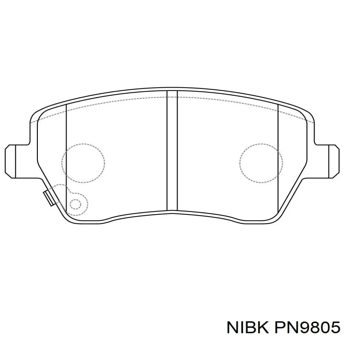 PN9805 Nibk Klocki hamulcowe przednie tarczowe