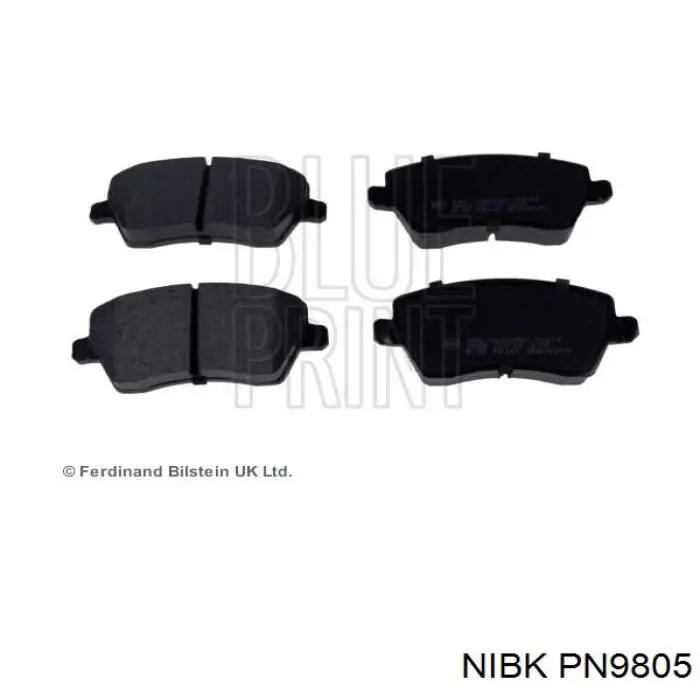 Klocki hamulcowe przednie tarczowe Nibk PN9805 cena, od 22,89 USD