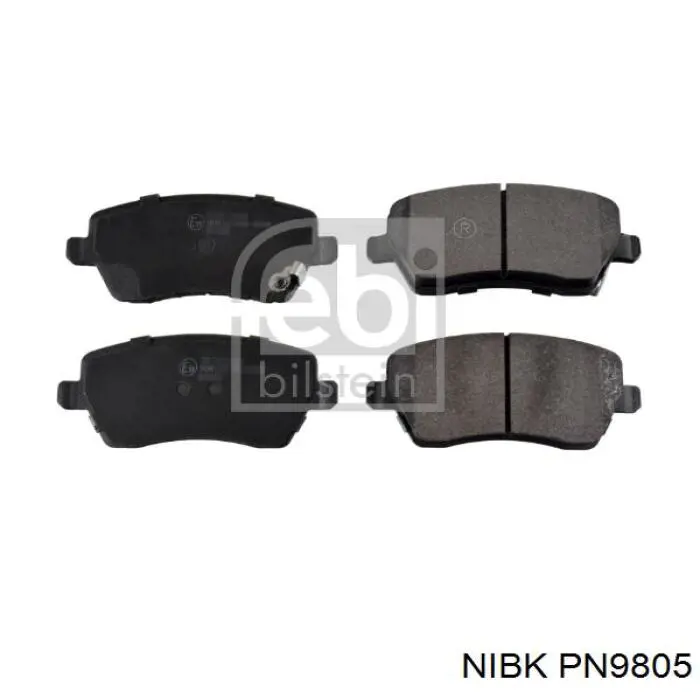 Klocki hamulcowe przednie tarczowe Nibk PN9805 cena, od 22,89 USD
