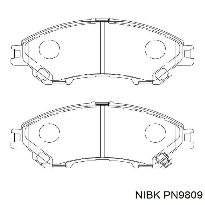 Klocki hamulcowe przednie tarczowe Nibk PN9809 cena, od 28,07 USD