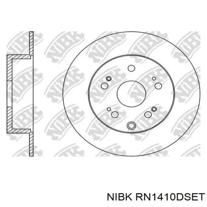 Tarcza hamulcowa przednia RN1410DSET Nibk