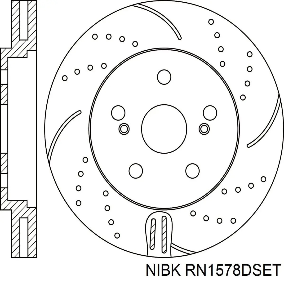 Do koszyka RN1578DSET Nibk Tarcza hamulcowa przednia