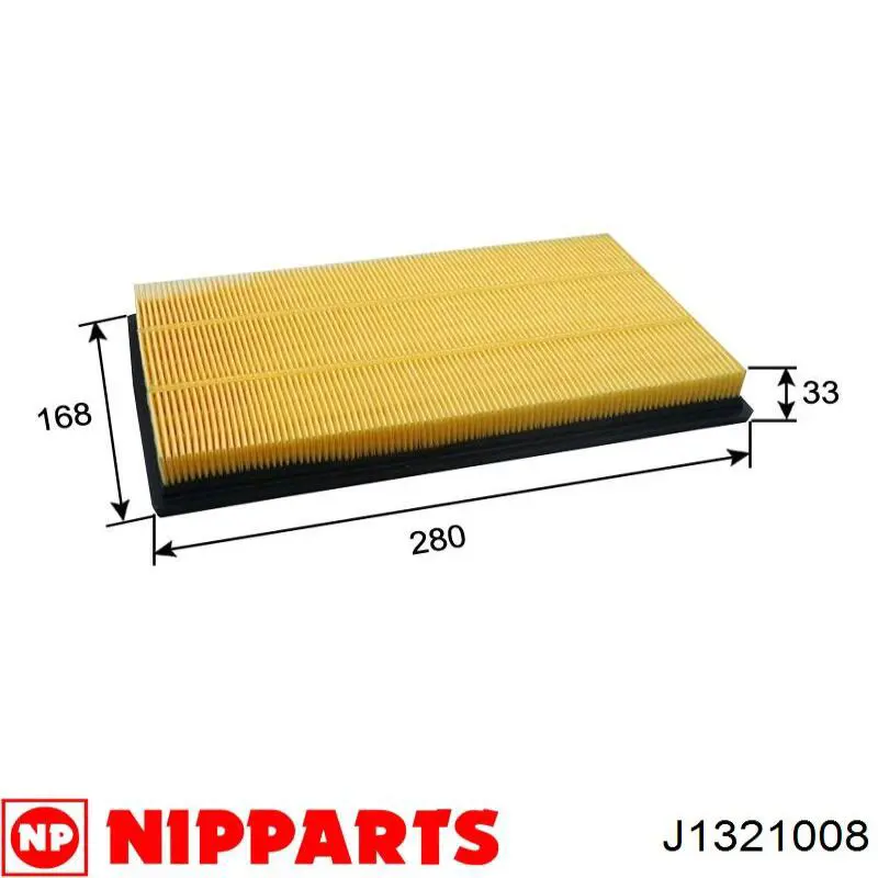 Do koszyka J1321008 Nipparts Filtr powietrza