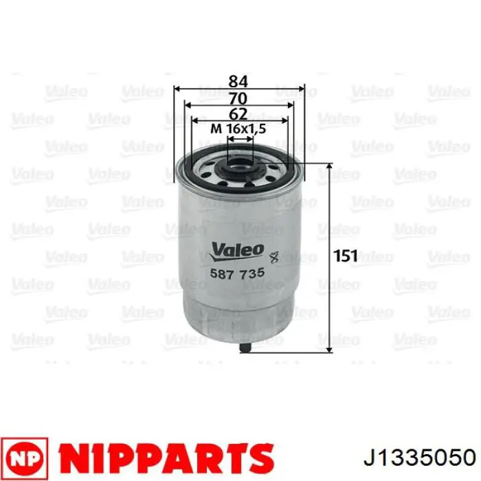 Do koszyka J1335050 Nipparts Filtr paliwa