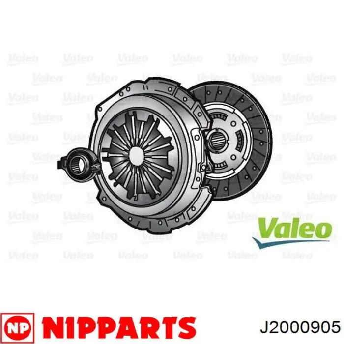 Zestaw sprzęgła (3 części) Nipparts J2000905 cena, od 106,51 USD