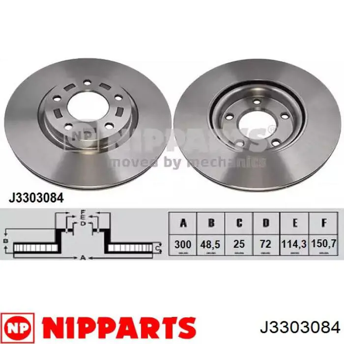 Tarcza hamulcowa przednia Nipparts J3303084 cena, od 48,79 USD