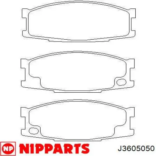 Do koszyka J3605050 Nipparts Klocki hamulcowe przednie tarczowe